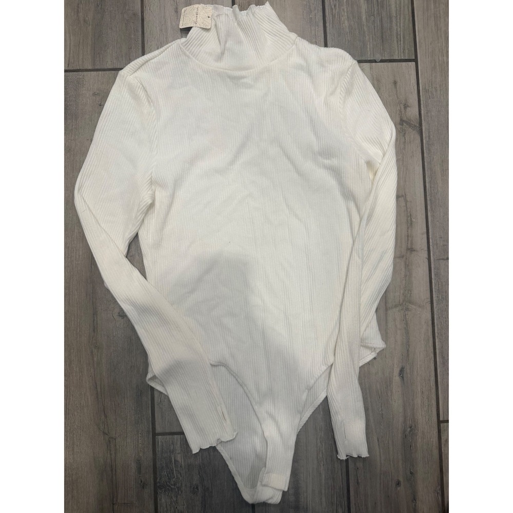 Intimately Free People Ribbed Turtleneck Bodysuit Ivory XL FP77721CY